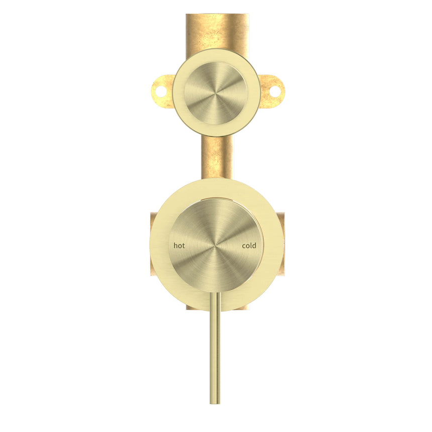 Nero Mecca Shower Mixer With Divertor Separate Back Plate Brushed Gold Shower Nero
