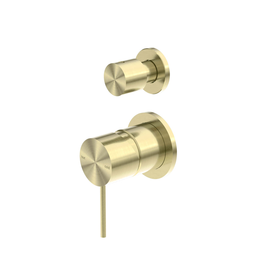 Nero Mecca Shower Mixer With Divertor Separate Back Plate Brushed Gold Shower Nero