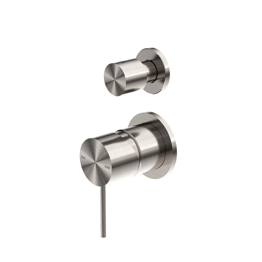Nero Mecca Shower Mixer With Divertor Separate Back Plate Brushed Nickel Shower Nero