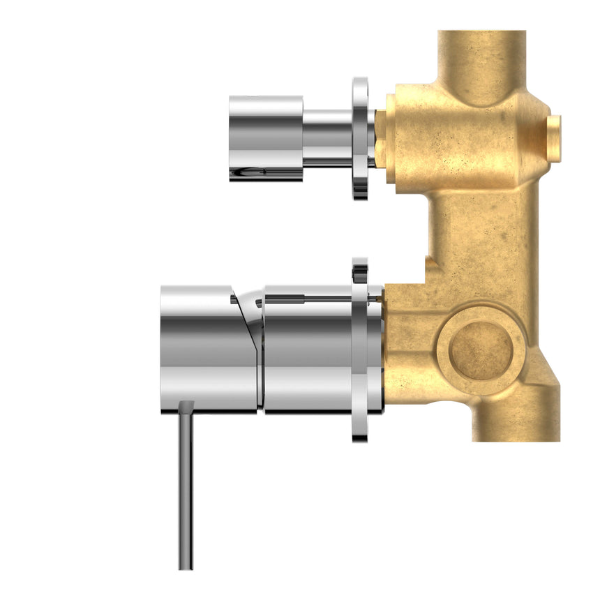 Nero Mecca Shower Mixer With Divertor Separate Back Plate Chrome Shower Nero