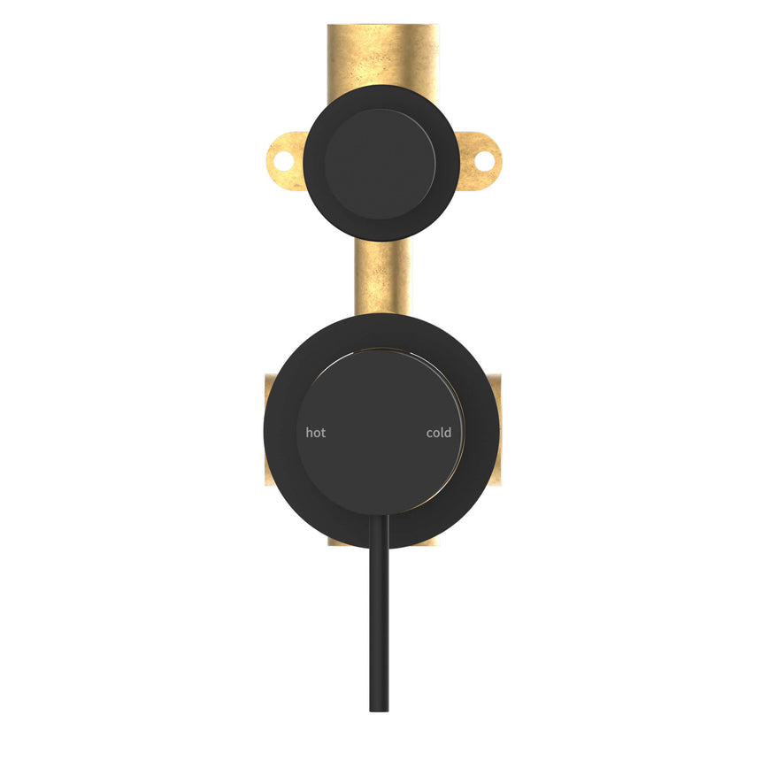 Nero Mecca Shower Mixer With Divertor Separate Back Plate Matte Black Shower Nero