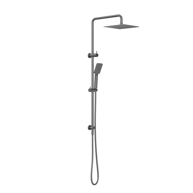 Nero Square Project Twin Shower Gun Metal Shower Nero