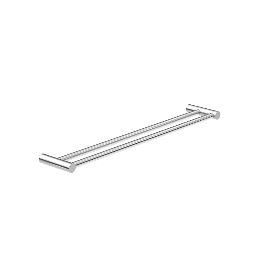 Nero New Mecca Double Towel Rail 600mm Chrome Bathroom Accessories Nero