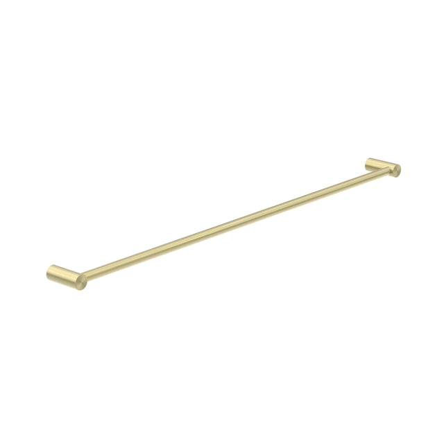 Nero New Mecca Single Towel Rail 800mm Brushed Yellow Gold Bathroom Accessories Nero
