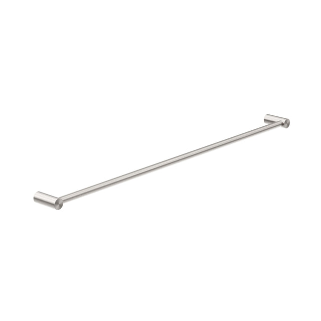 Nero New Mecca Single Towel Rail 800mm Brushed Nickel Bathroom Accessories Nero