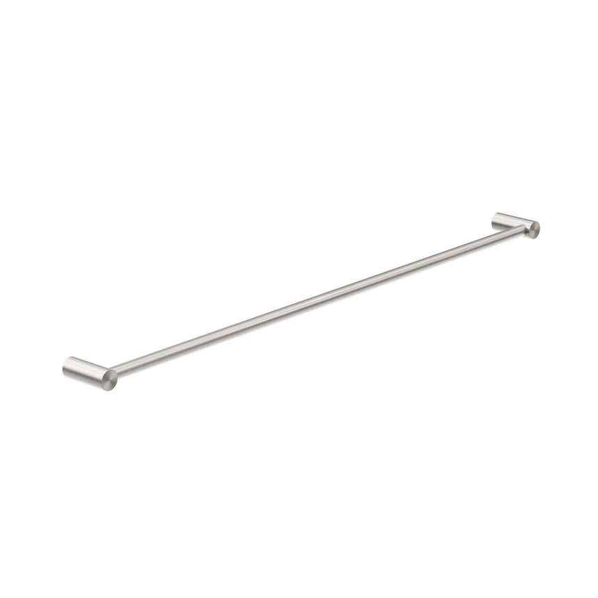 Nero New Mecca Single Towel Rail 800mm Brushed Nickel Bathroom Accessories Nero