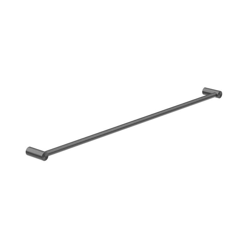 Nero New Mecca Single Towel Rail 800mm Gun Metal Bathroom Accessories Nero