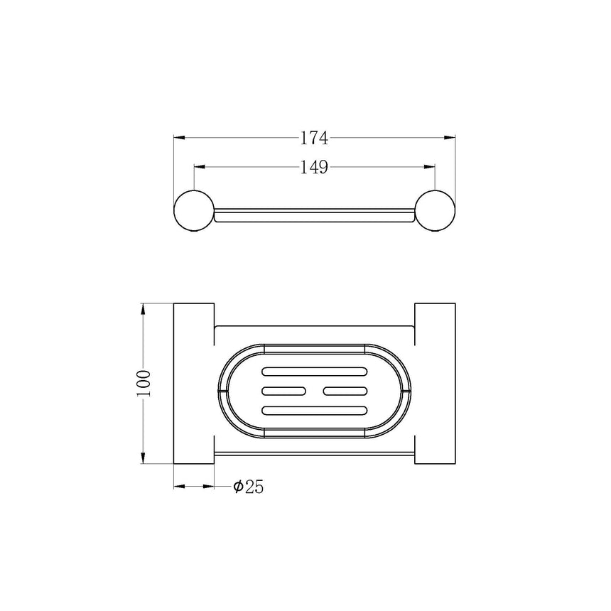 Nero New Mecca Soap Dish Holder Gun Metal Bathroom Accessories Nero