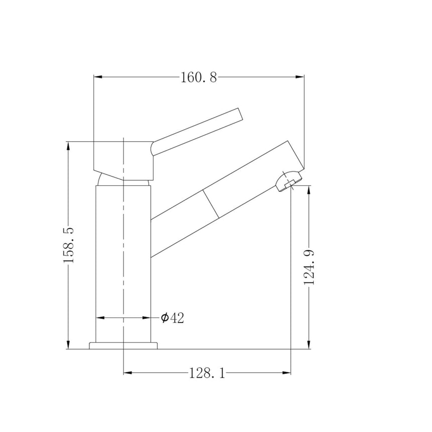 Nero Dolce Basin Mixer Chrome NR250801CH Tapware Nero