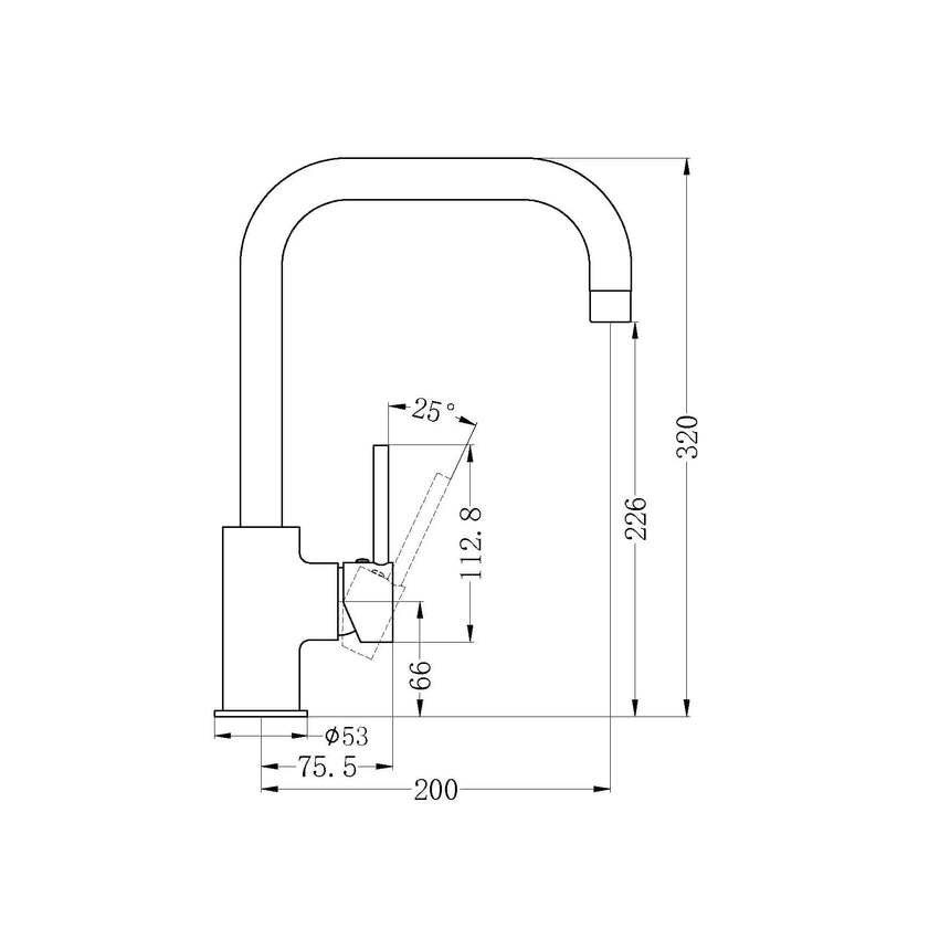 Nero Dolce Kitchen Mixer Brushed Nickel NR250806BN Tapware Nero