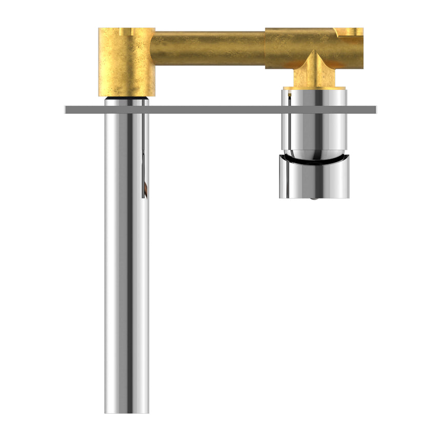 Nero Dolce Wall Basin Mixer Chrome NR250807aCH Tapware Nero