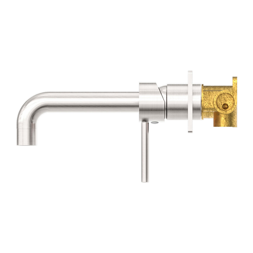 Nero Dolce Wall Basin/Bath Mixer Brushed Nickel Tapware Nero