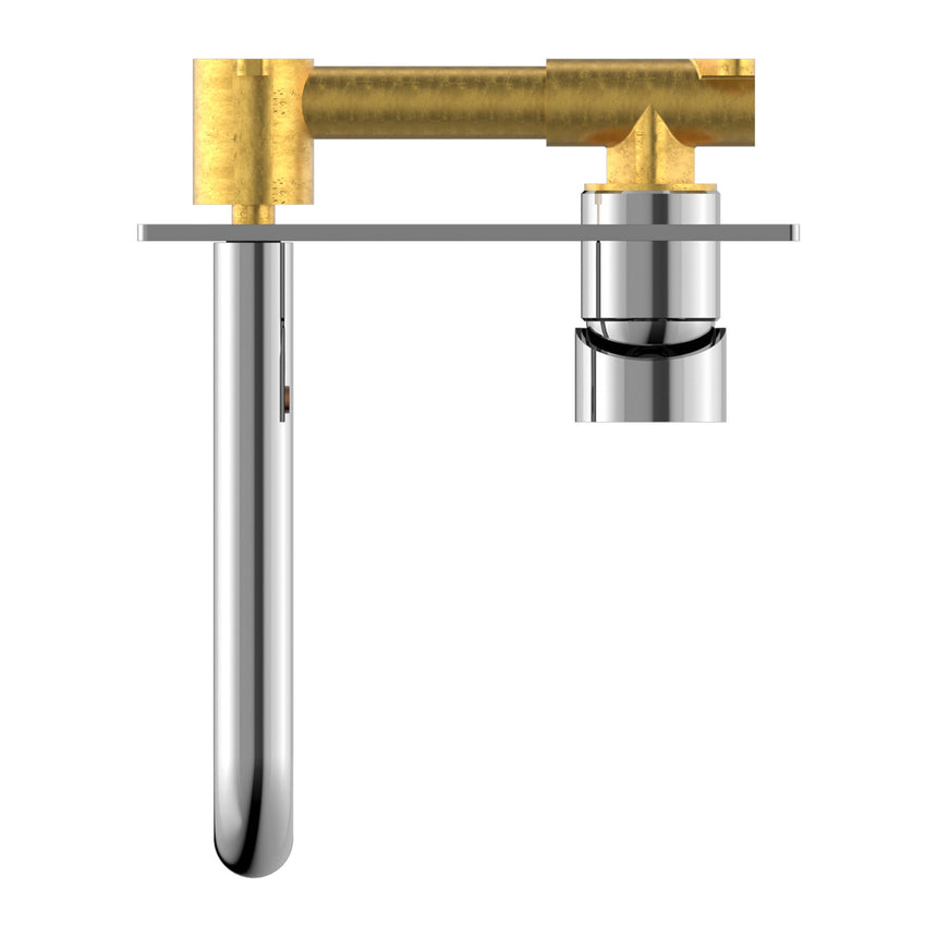 Nero Dolce Wall Basin/Bath Mixer Chrome Tapware Nero