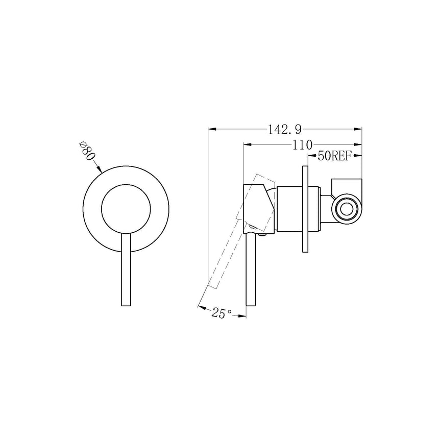 Nero Dolce Shower Mixer Chrome Shower Nero