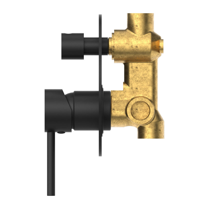 Nero Dolce Shower Mixer With Divertor Matte Black Shower Nero