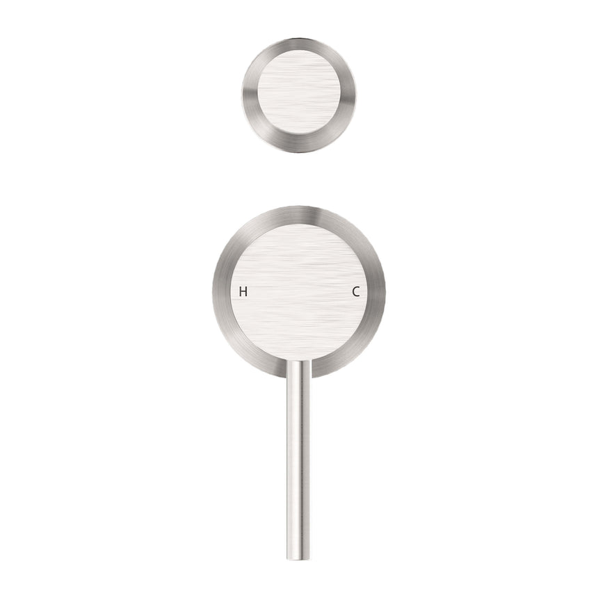 Nero Dolce Shower Mixer With Divertor Separate Back Plate Brushed Nickel Shower Nero