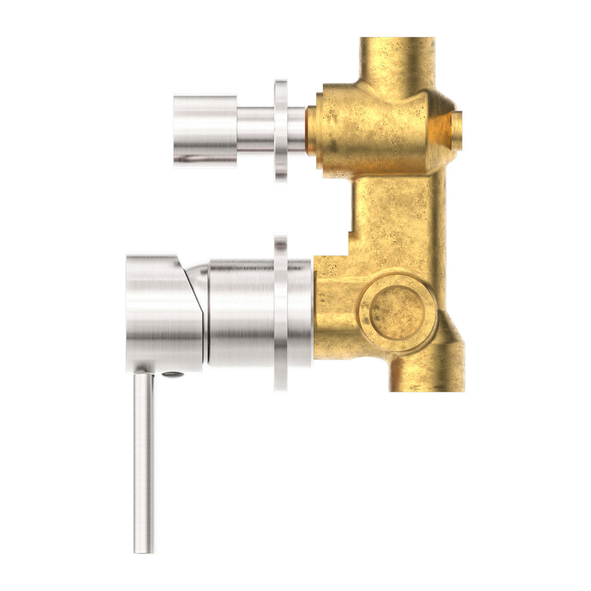 Nero Dolce Shower Mixer With Divertor Separate Back Plate Brushed Nickel Shower Nero