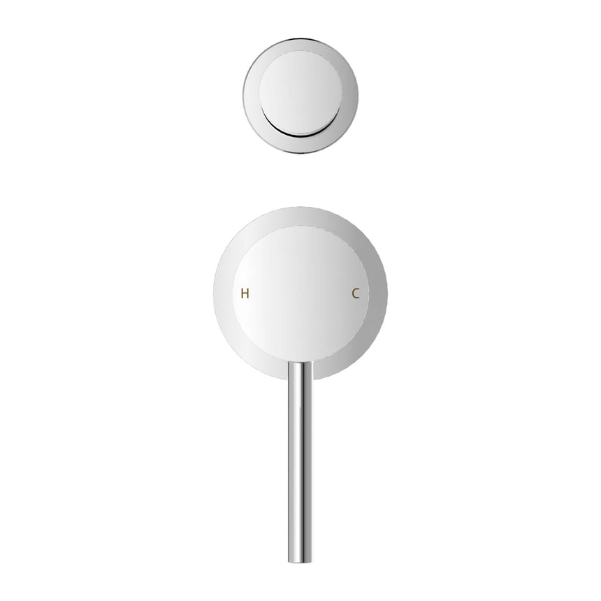 Nero Dolce Shower Mixer With Divertor Separate Back Plate Chrome Shower Nero