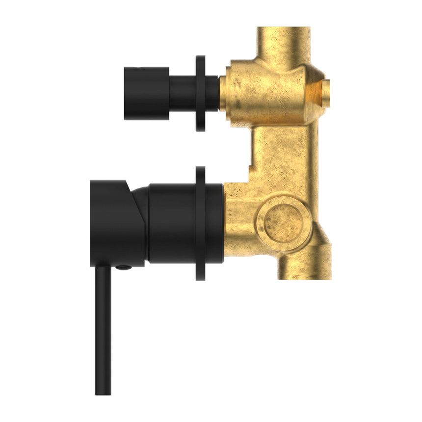 Nero Dolce Shower Mixer With Divertor Separate Back Plate Matte Black Shower Nero