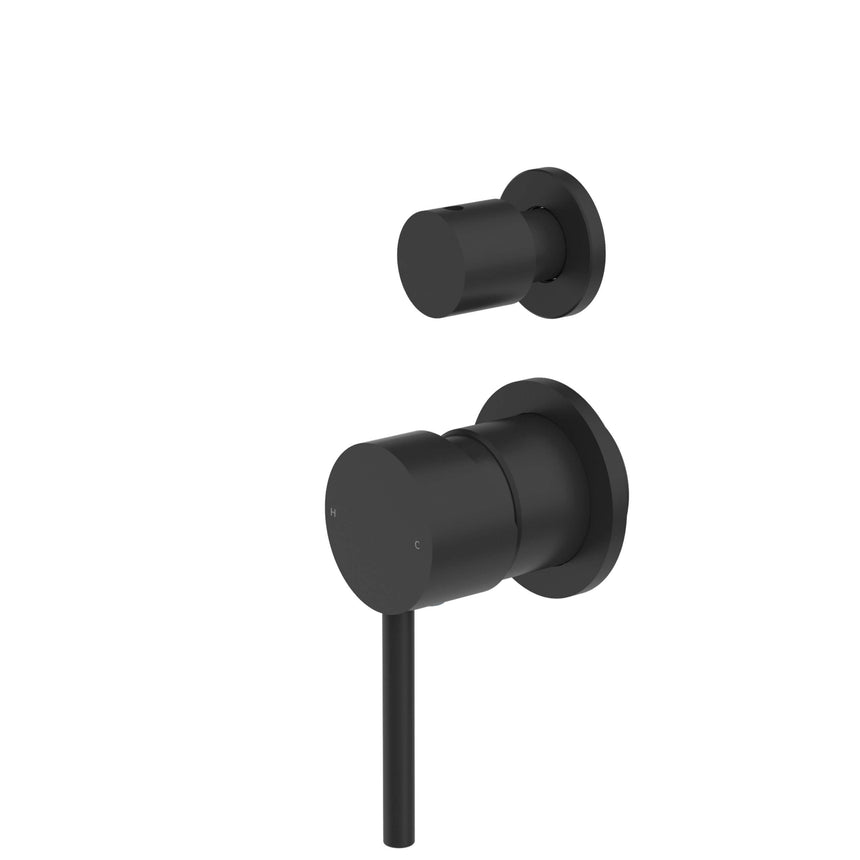 Nero Dolce Shower Mixer With Divertor Separate Back Plate Matte Black Shower Nero