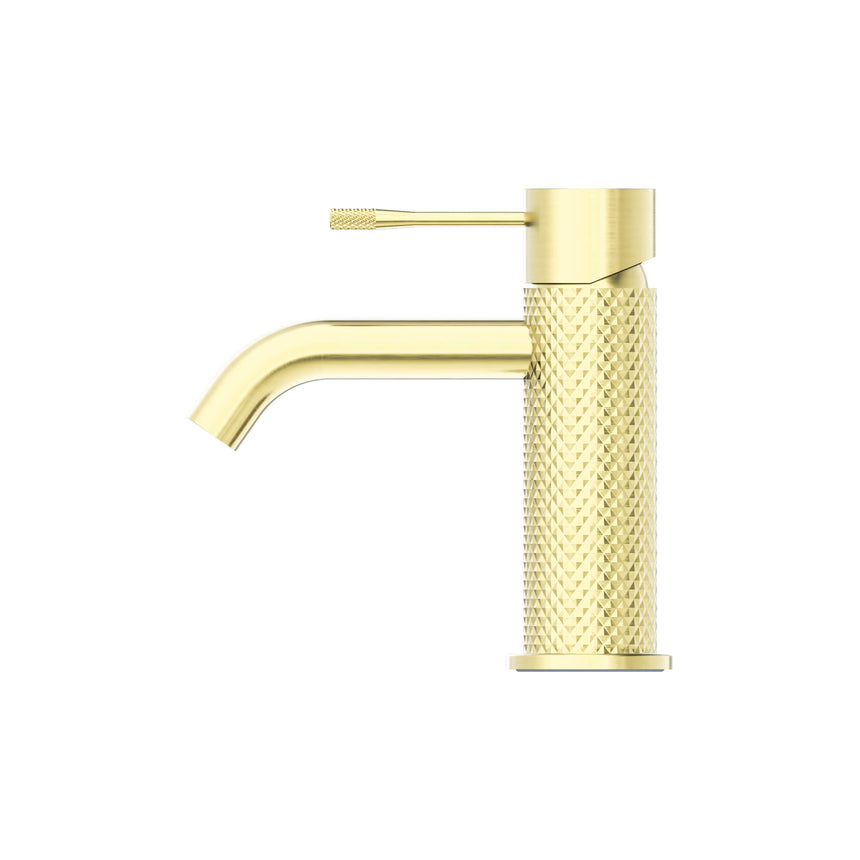 Nero Opal Basin Mixer Brushed Yellow Gold Tapware Nero