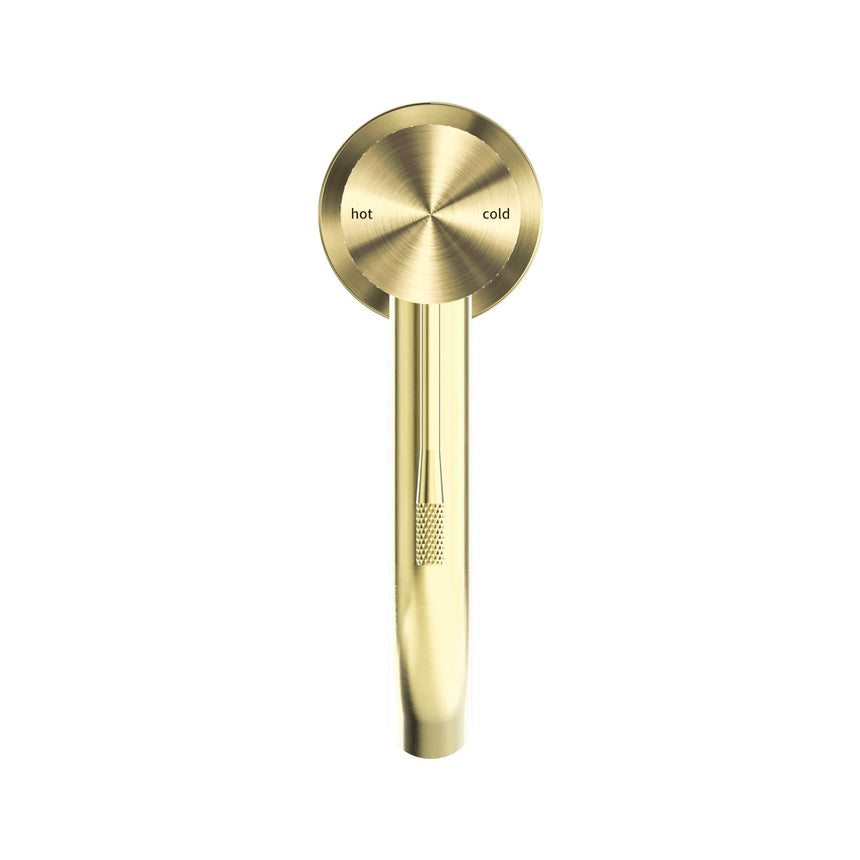 Nero Opal Basin Mixer Brushed Yellow Gold Tapware Nero