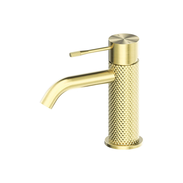 Nero Opal Basin Mixer Brushed Yellow Gold Tapware Nero