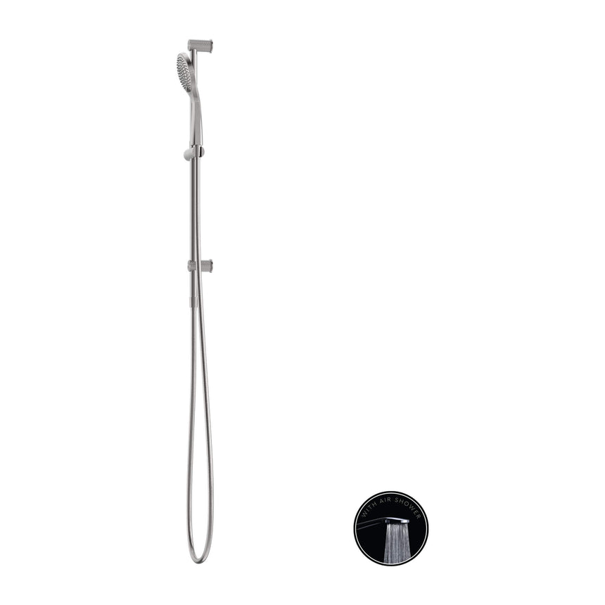 Nero Opal Shower Rail With Air Shower Brushed Nickel Shower Nero