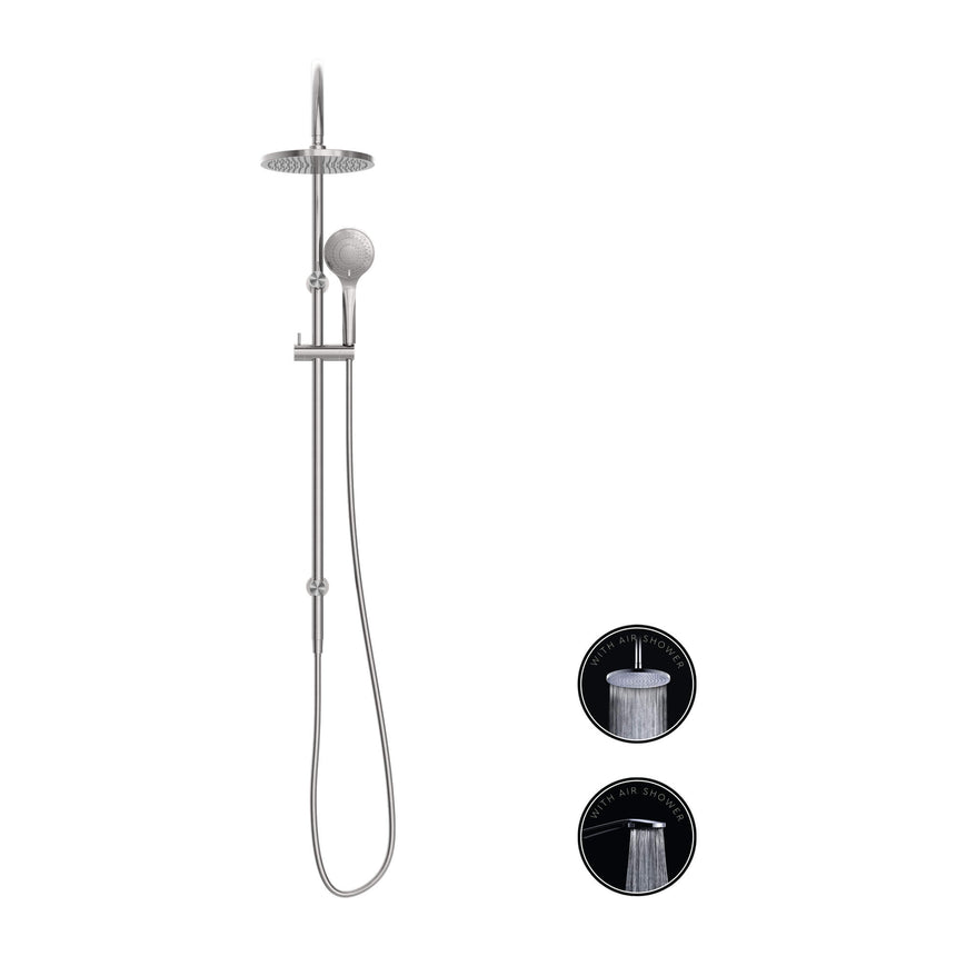 Nero Opal Shower Set With Air Shower Brushed Nickel Shower Nero