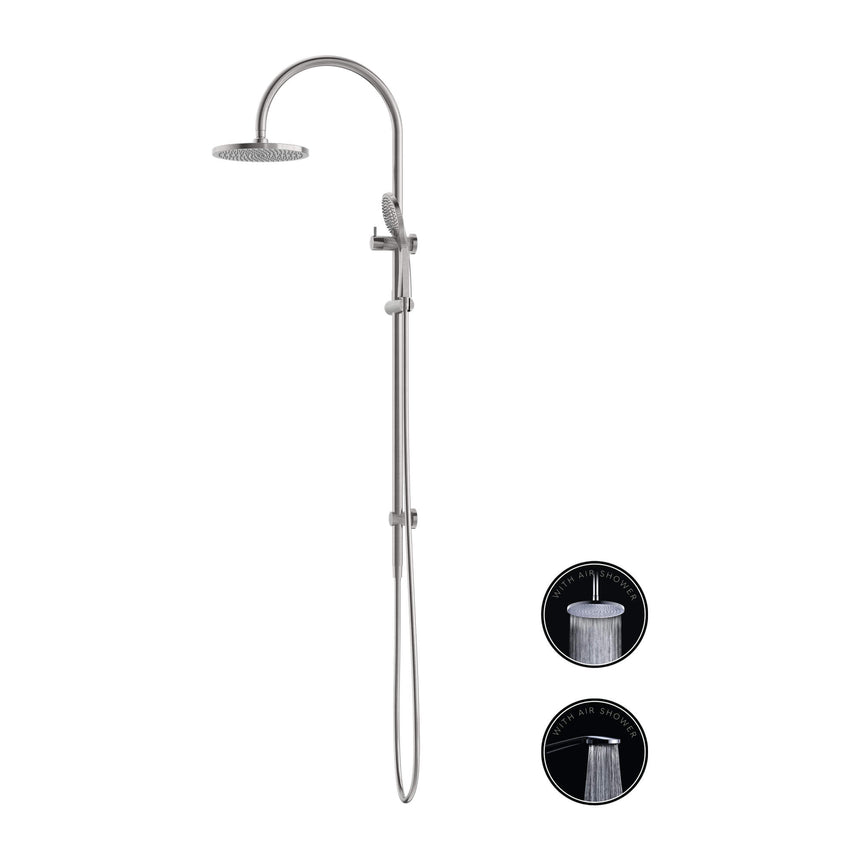 Nero Opal Shower Set With Air Shower Brushed Nickel Shower Nero