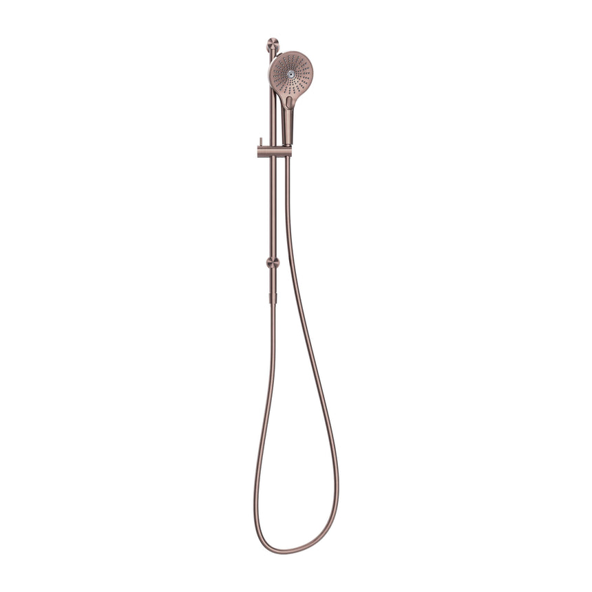 Nero Opal Shower Rail Brushed Bronze Shower Nero