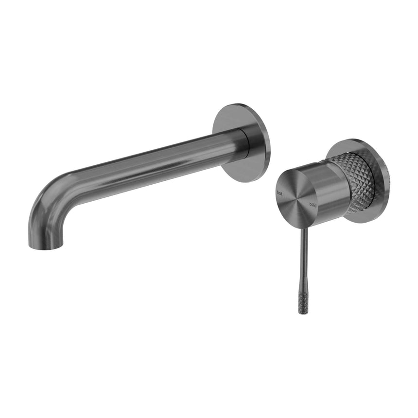 Nero Opal Wall Basin/Bath Mixer Graphite Tapware Nero