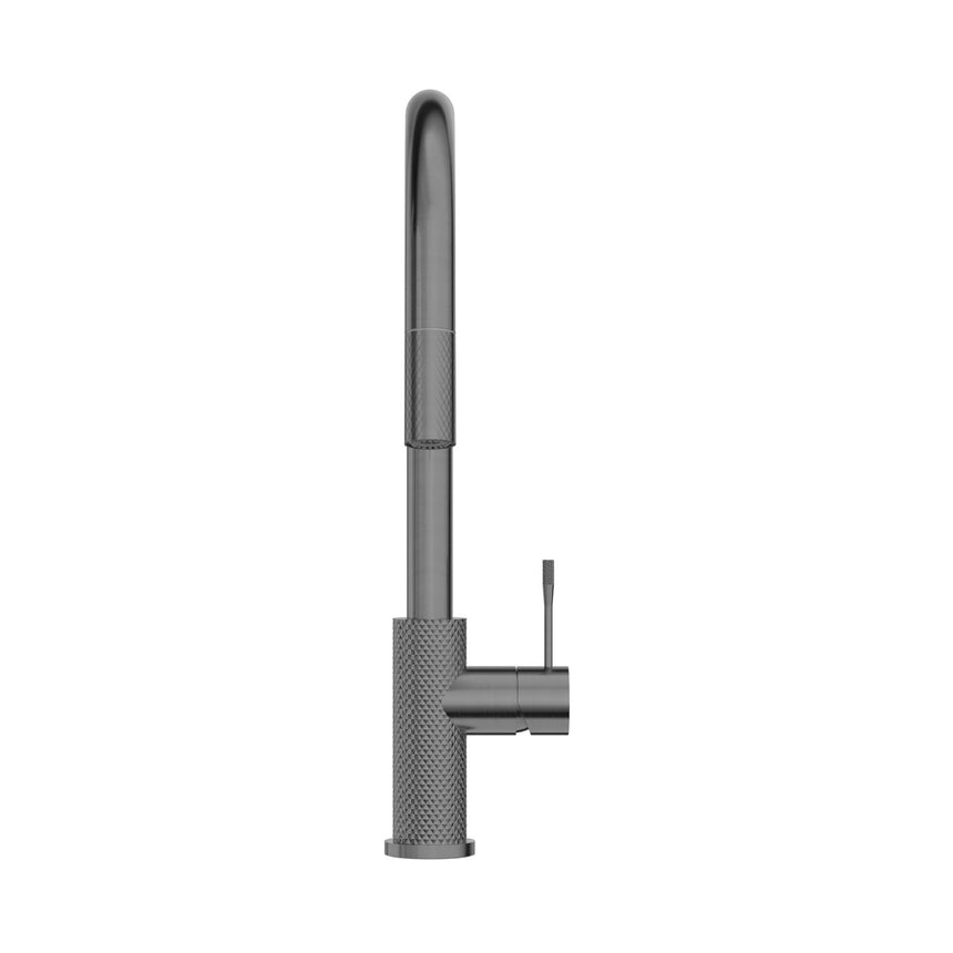 Nero Opal Pull Out Sink Mixer With Veige Spray Function Graphite Tapware Nero