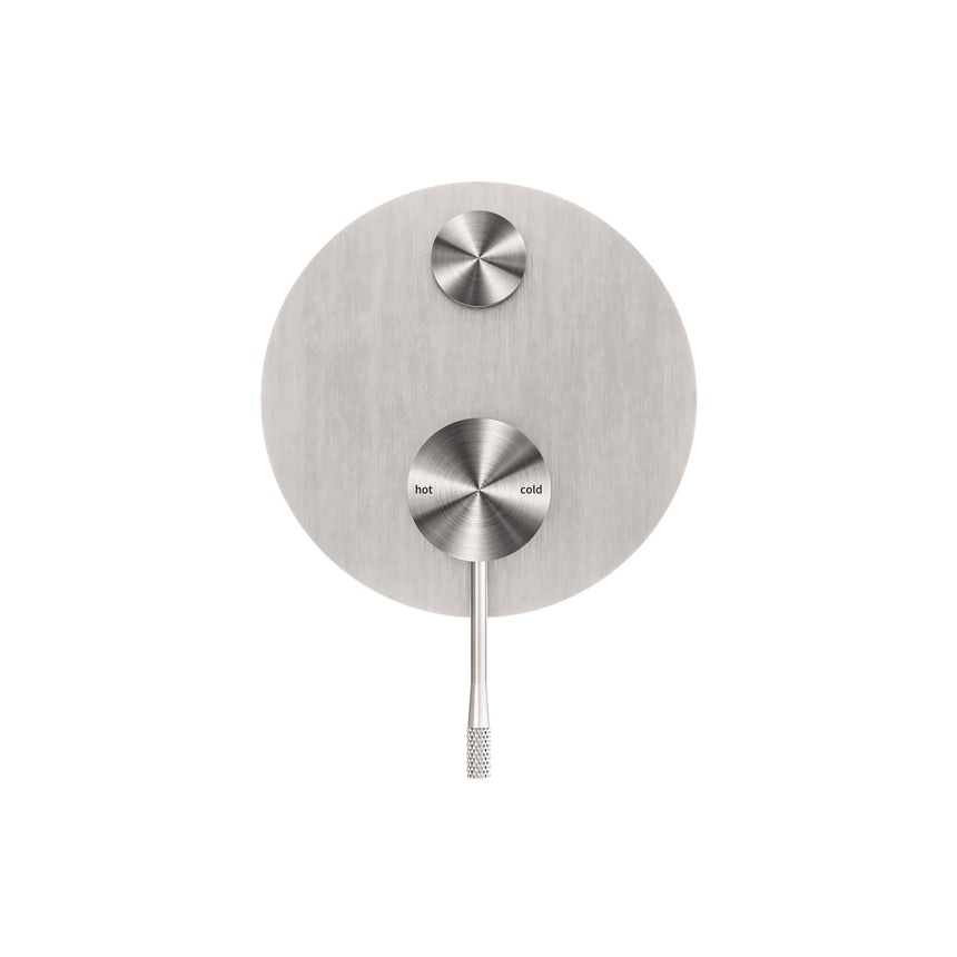 Nero Opal Shower Mixer With Divertor Brushed Nickel Shower Nero