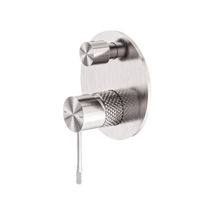 Nero Opal Shower Mixer With Divertor Brushed Nickel Shower Nero