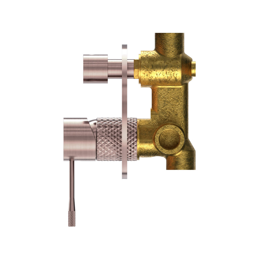 Nero Opal Shower Mixer With Divertor Brushed Bronze Shower Nero