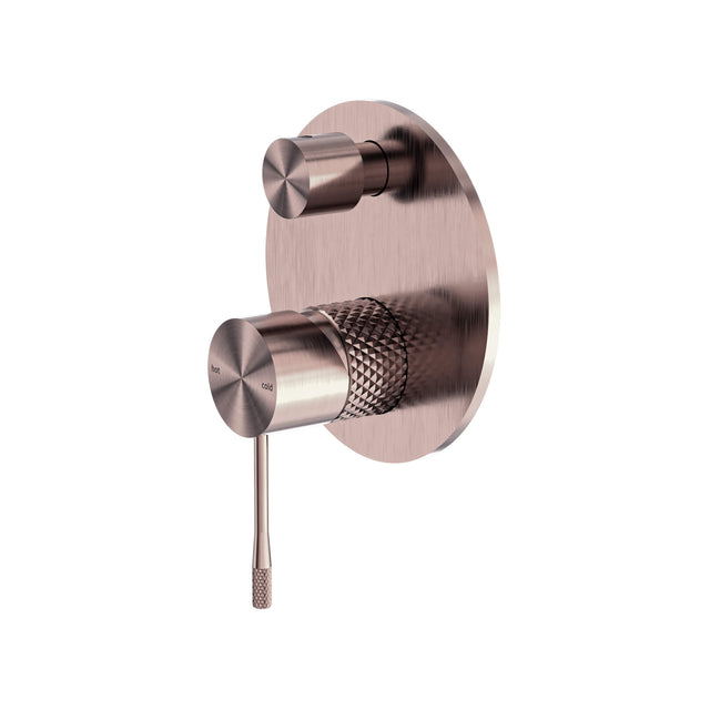 Nero Opal Shower Mixer With Divertor Brushed Bronze Shower Nero