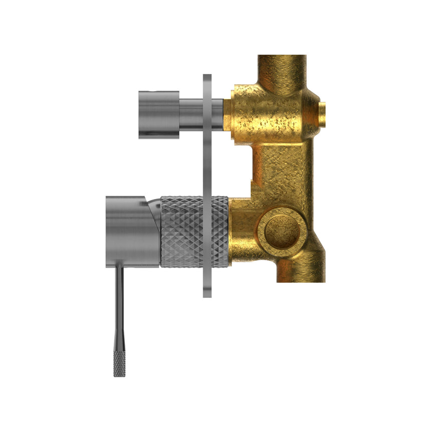Nero Opal Shower Mixer With Divertor Graphite Shower Nero