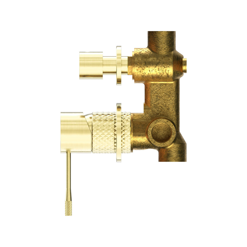 Nero Opal Shower Mixer With Divertor Separate Plate Brushed Yellow Gold Shower Nero