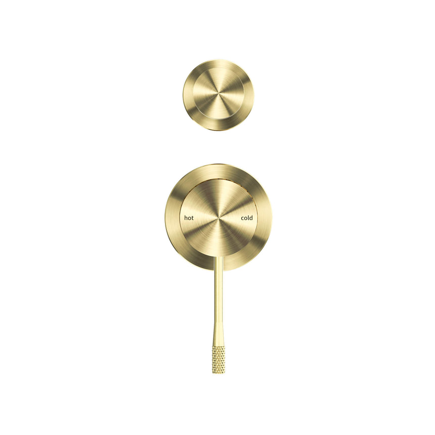 Nero Opal Shower Mixer With Divertor Separate Plate Brushed Yellow Gold Shower Nero