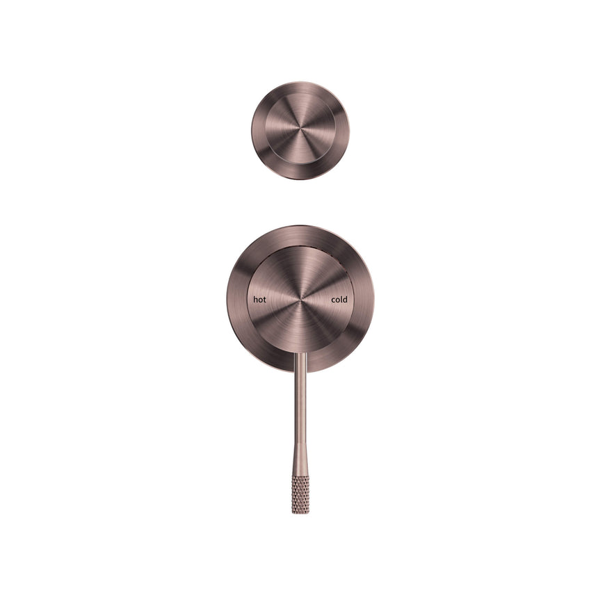 Nero Opal Shower Mixer With Divertor Separate Plate Brushed Bronze Shower Nero