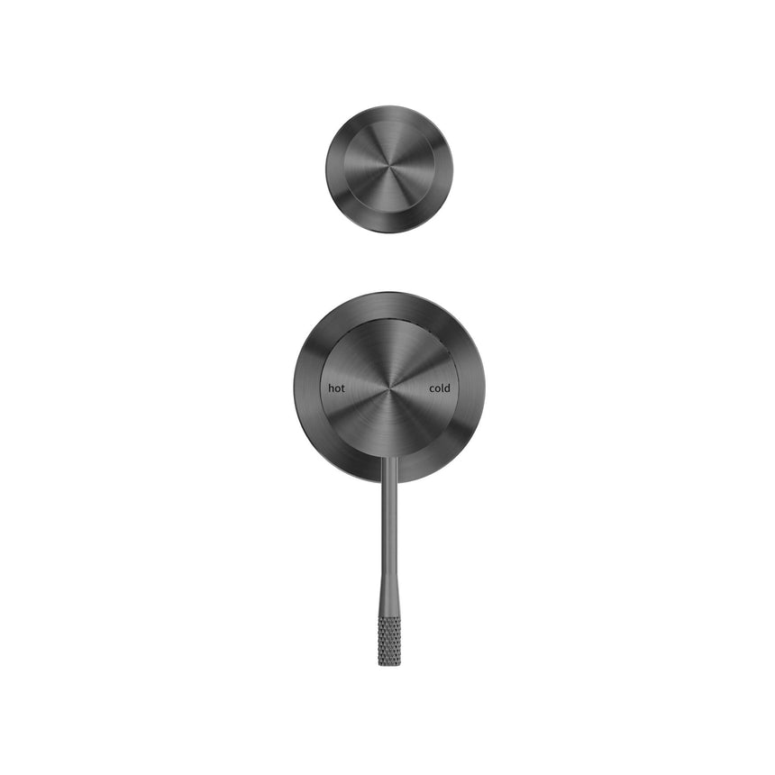 Nero Opal Shower Mixer With Divertor Separate Plate Graphite Shower Nero
