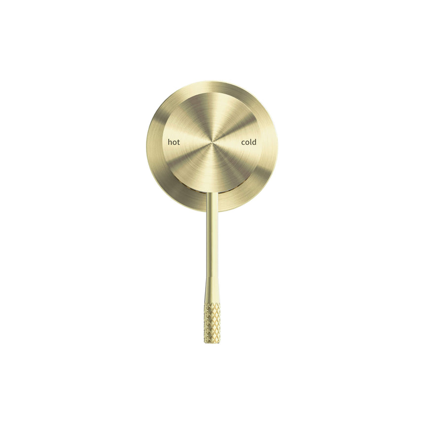 Nero Opal Shower Mixer With 60mm Plate Brushed Yellow Gold Shower Nero
