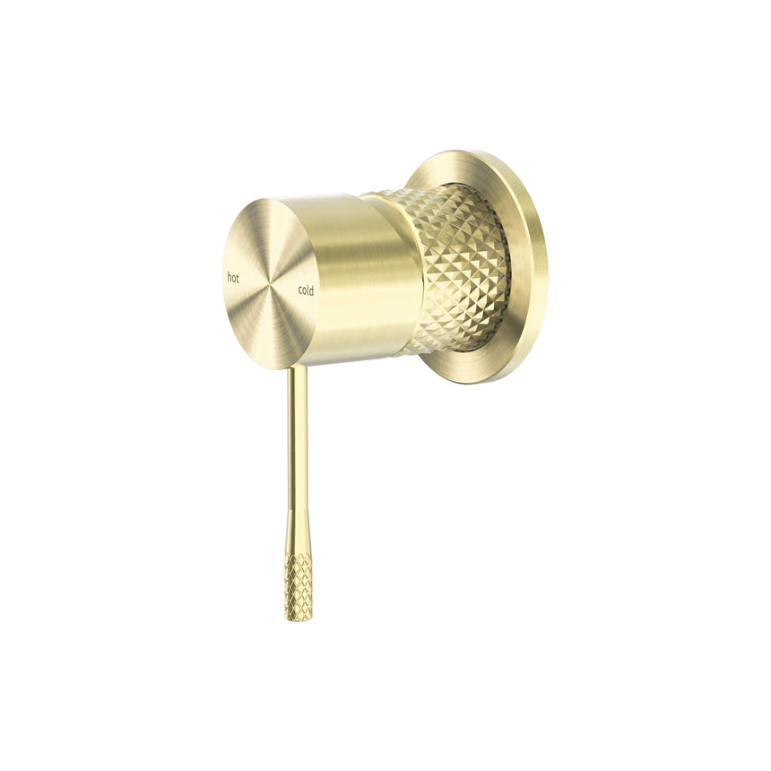Nero Opal Shower Mixer With 60mm Plate Brushed Yellow Gold Shower Nero