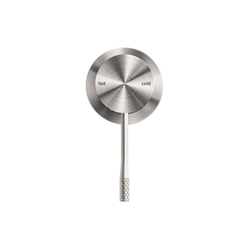Nero Opal Shower Mixer With 60mm Plate Brushed Nickel Shower Nero