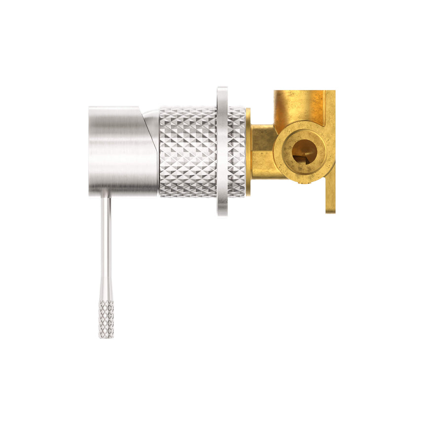Nero Opal Shower Mixer With 60mm Plate Brushed Nickel Shower Nero