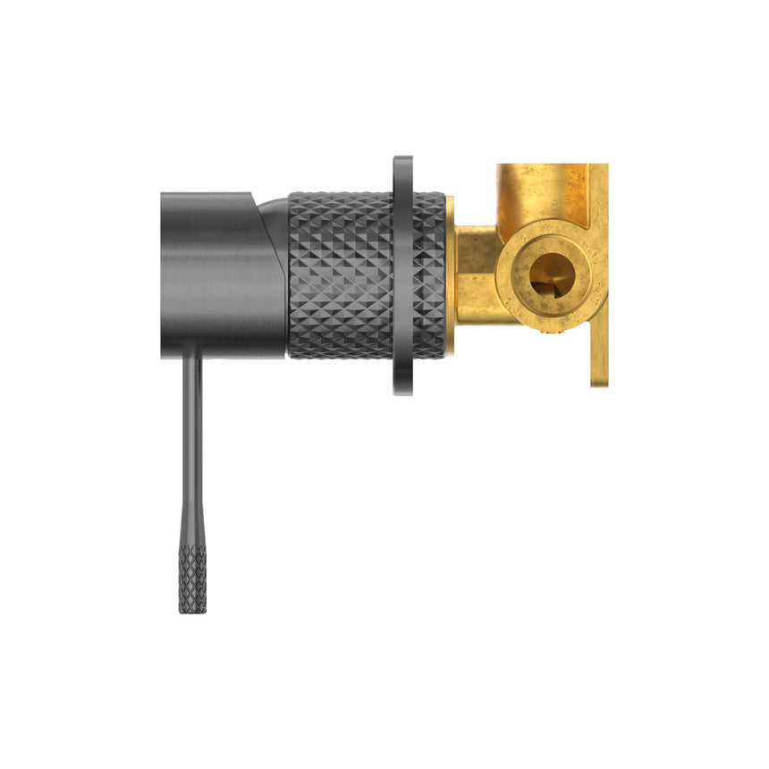 Nero Opal Shower Mixer With 60mm Plate Graphite Shower Nero