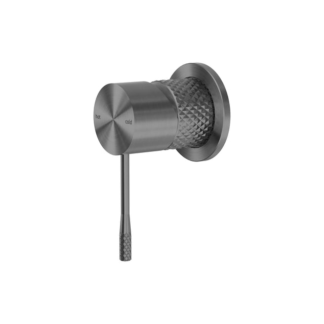 Nero Opal Shower Mixer With 60mm Plate Graphite Shower Nero