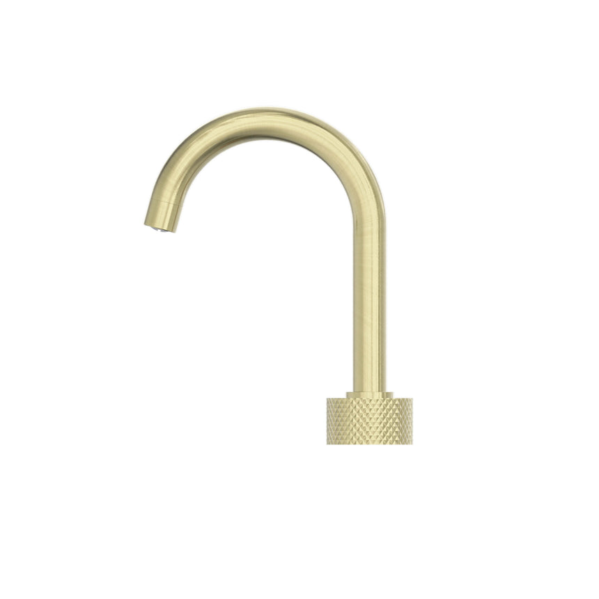 Nero Opal Progressive Basin Set Brushed Yellow Gold Tapware Nero