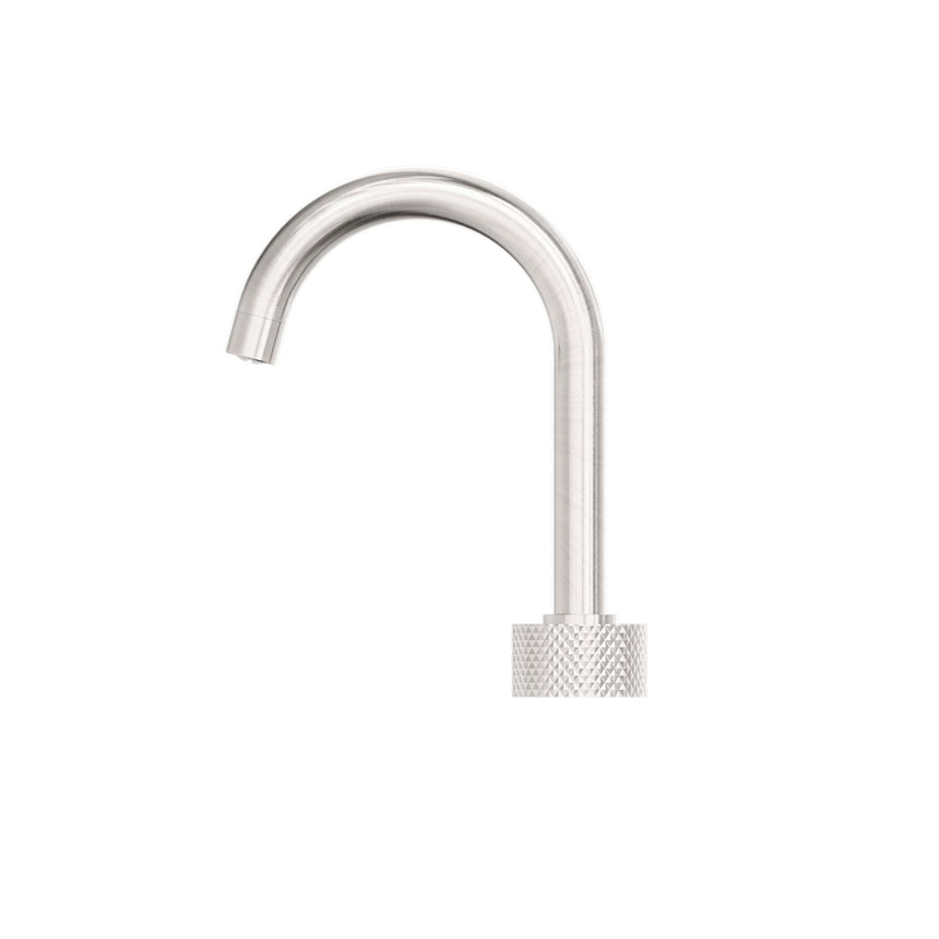 Nero Opal Progressive Basin Set Brushed Nickel Tapware Nero